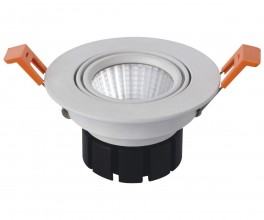 2124 Светильник встраиваемый белый d8,5 h5 Led 7W (4000K)