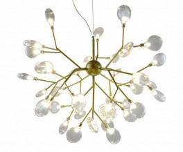 07521-36,33 Люстра Ветта золото (прозрачные плафоны) d72 h157 G4 36*2W (Led лампы в комплекте, 4000K