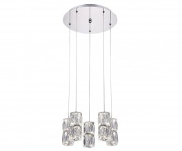 Подвесная светодиодная люстра Kink Light Аква-Кристалл 08620-5A