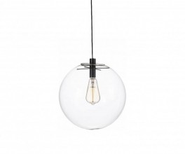 07562-20,21 Подвес Меркурий прозрачный (с черными креплениями и проводом) d20 h200 E27 1*40W
