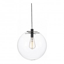 07562-20,21 Подвес Меркурий прозрачный (с черными креплениями и проводом) d20 h200 E27 1*40W