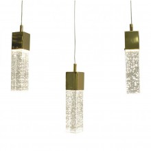 08510-3AS,33(3000K) Подвес Аква золото w-50*10 h180 PowerLed 15W (3000K)