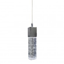6110-1A,LED Подвес Аква хром w-10*10 H-100 PowerLed 1*5W (4000K)