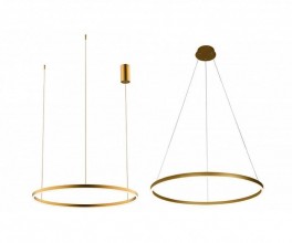 08214,33P(3000K) Подвес Тор матовое золото d80 h110 Led 50W (3000K) 2 типа крепления