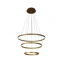 08223,33(3000K) Подвес Тор матовое золото d80+60+40 h160 Led 110W (3000K) диммируемый, с пультом ДУ