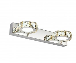 6442-2Y Подсветка АГАЛОН хром w32*11,5 h5 Led 6W (4000K) Кнопка On/Off