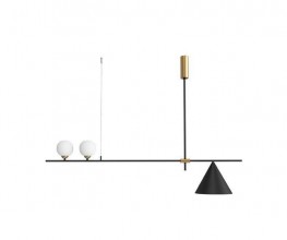 07620-2+1,19 Люстра Пулл черный d108 h70 G4 2*5W+E27 1*40W (лампы G4 в комплекте)