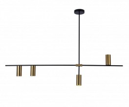 07621-4,20 Люстра Рия черный/бронза w123*6 h55 GU10 4*10W