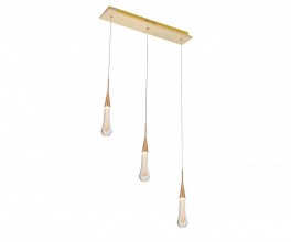 07861-3AS,33 Подвес Гутта золото w50*7 h190 Led 9W (3000k)