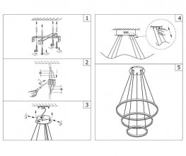 08223,01A(4000K) Подвес диммируемый Тор белый d80+60+40 h160 Led 110w (4000K)