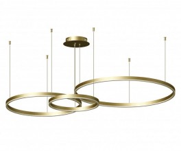 08223,33P(4000K) Подвес Тор матовое золото w133.5*95(d80+60+40) h110 Led 110W (4000k) диммируемый, с