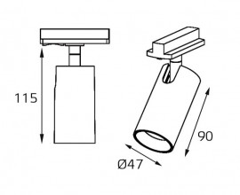 Светильник на шине ITALLINE TR 3006 gold